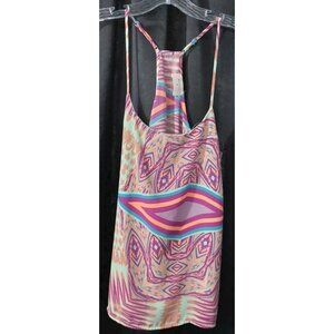 Everly Tank Top Size Small Top Womens Geometric Blouse Multi-colored